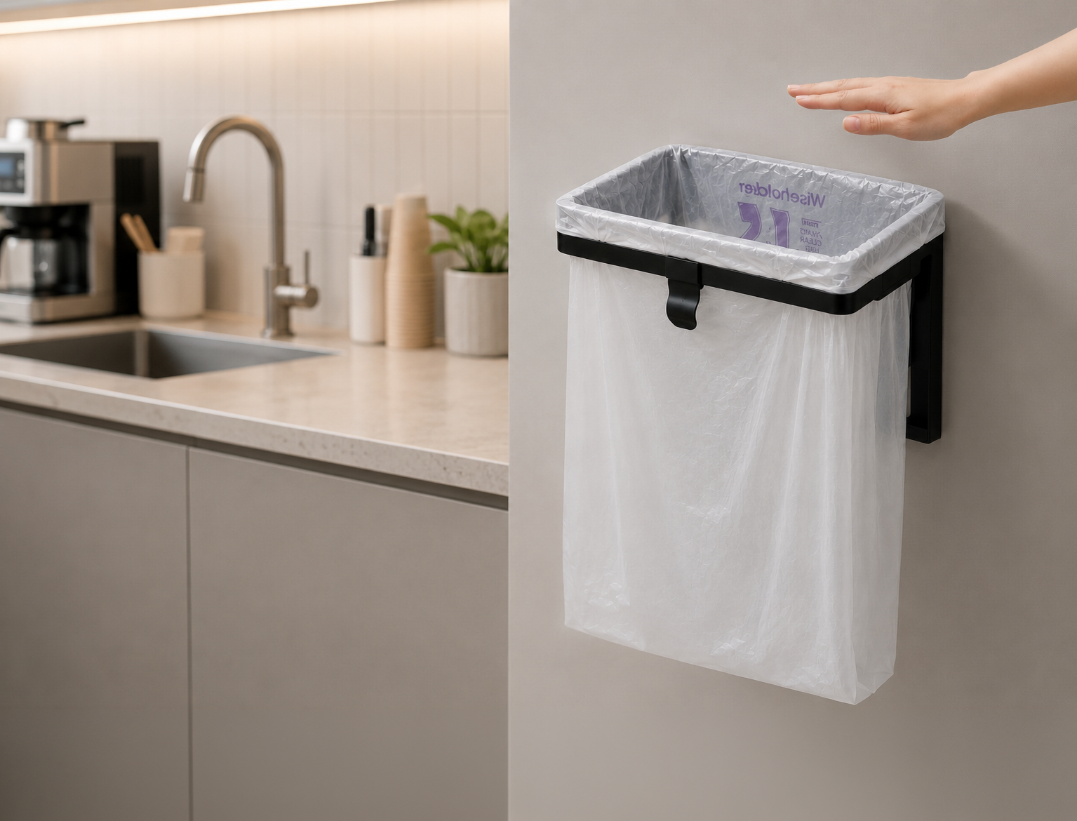 Auto-Seal touch-free disposal in use